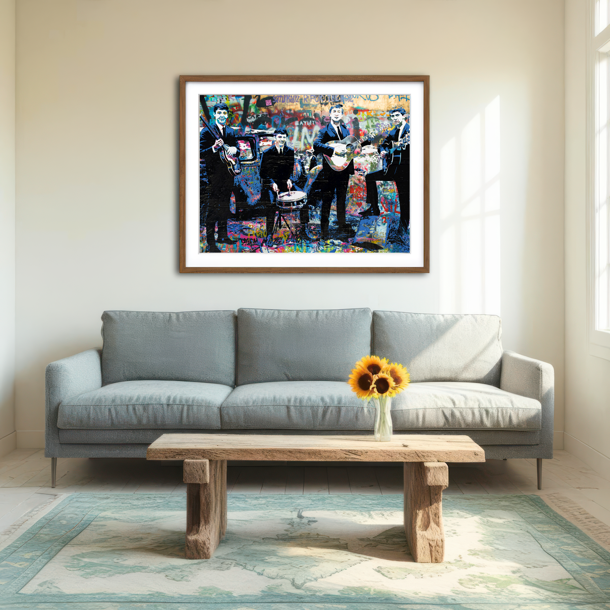 AUTO-MOCKUP ROOM | Junk Yard Beatles Wall Art