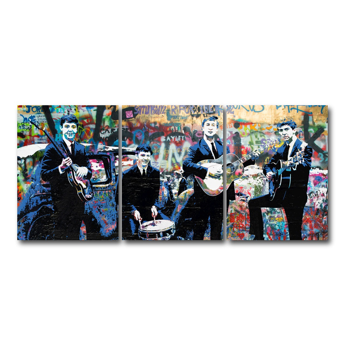 AUTO-MOCKUP WHITE | Junk Yard Beatles | 3 Piece | Gallery Wrap Canvas | group=18x24