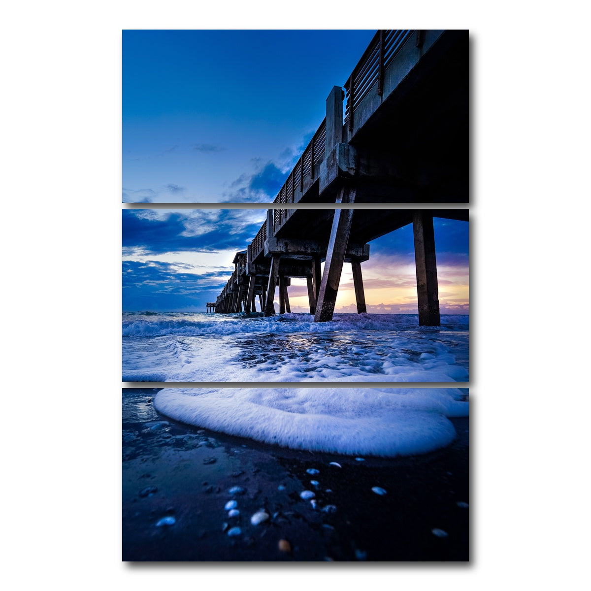 AUTO-MOCKUP WHITE | Juno Beach Pier | 3 Piece | Gallery Wrap Canvas | group=12x24_stacked