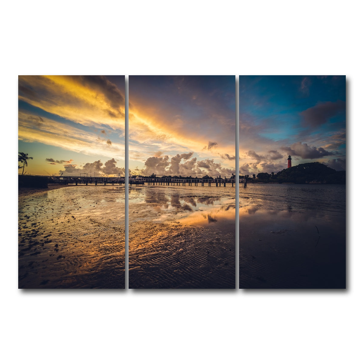 AUTO-MOCKUP WHITE | Jupiter Florida | 3 Piece | Gallery Wrap Canvas | group=12x24