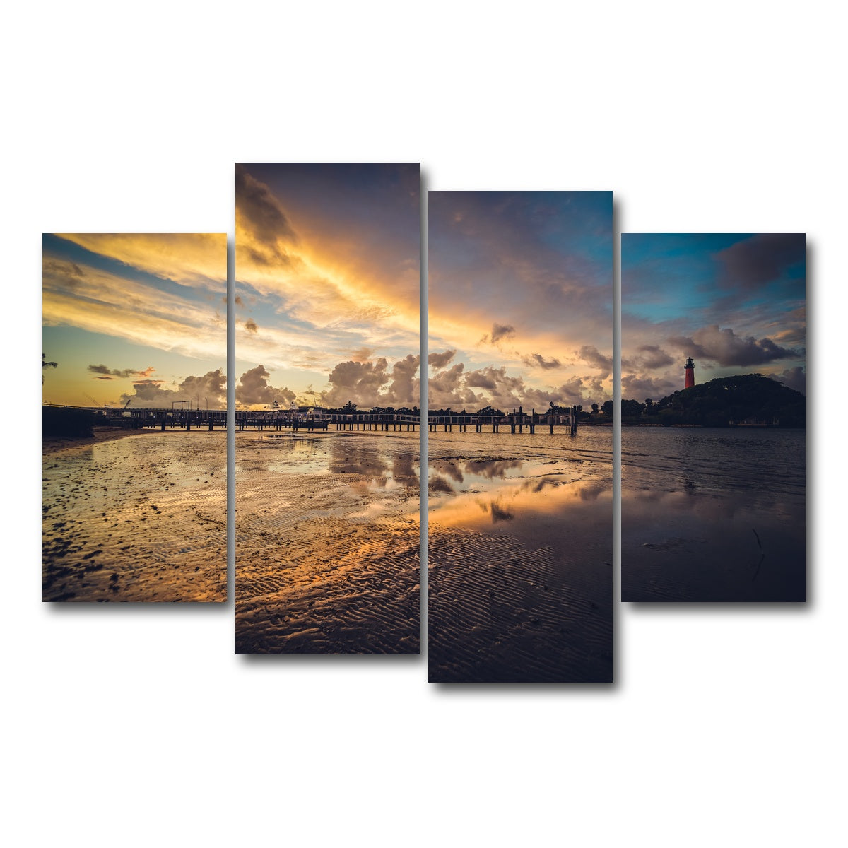 AUTO-MOCKUP WHITE | Jupiter Florida | 4 Piece | Gallery Wrap Canvas | group=4_short