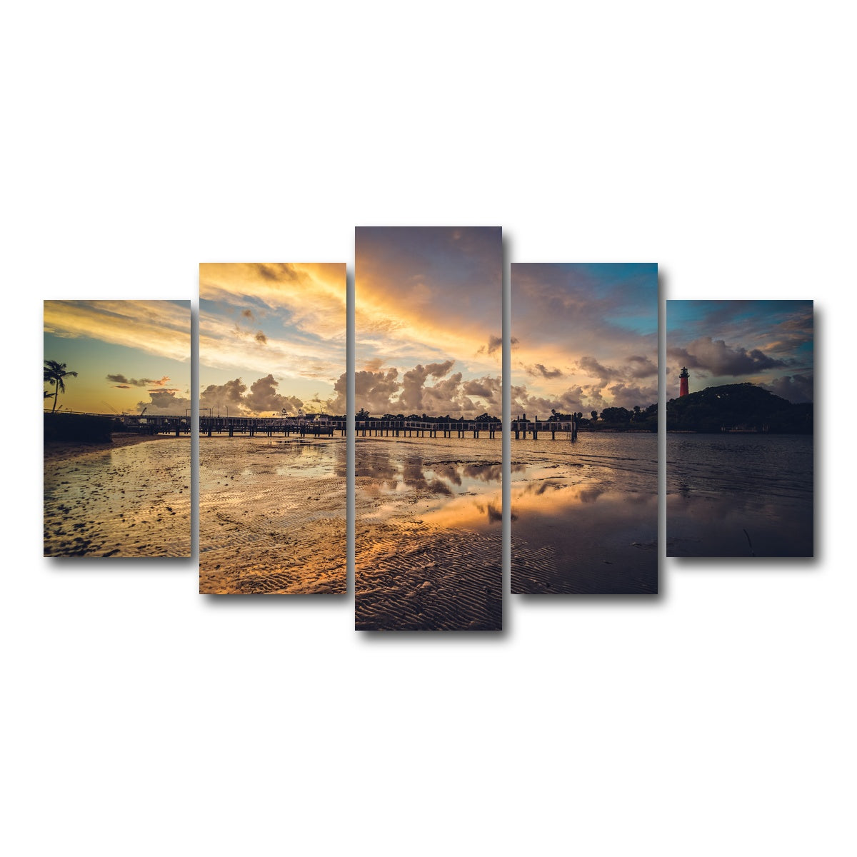 AUTO-MOCKUP WHITE | Jupiter Florida | 5 Piece | Gallery Wrap Canvas | group=5_normal