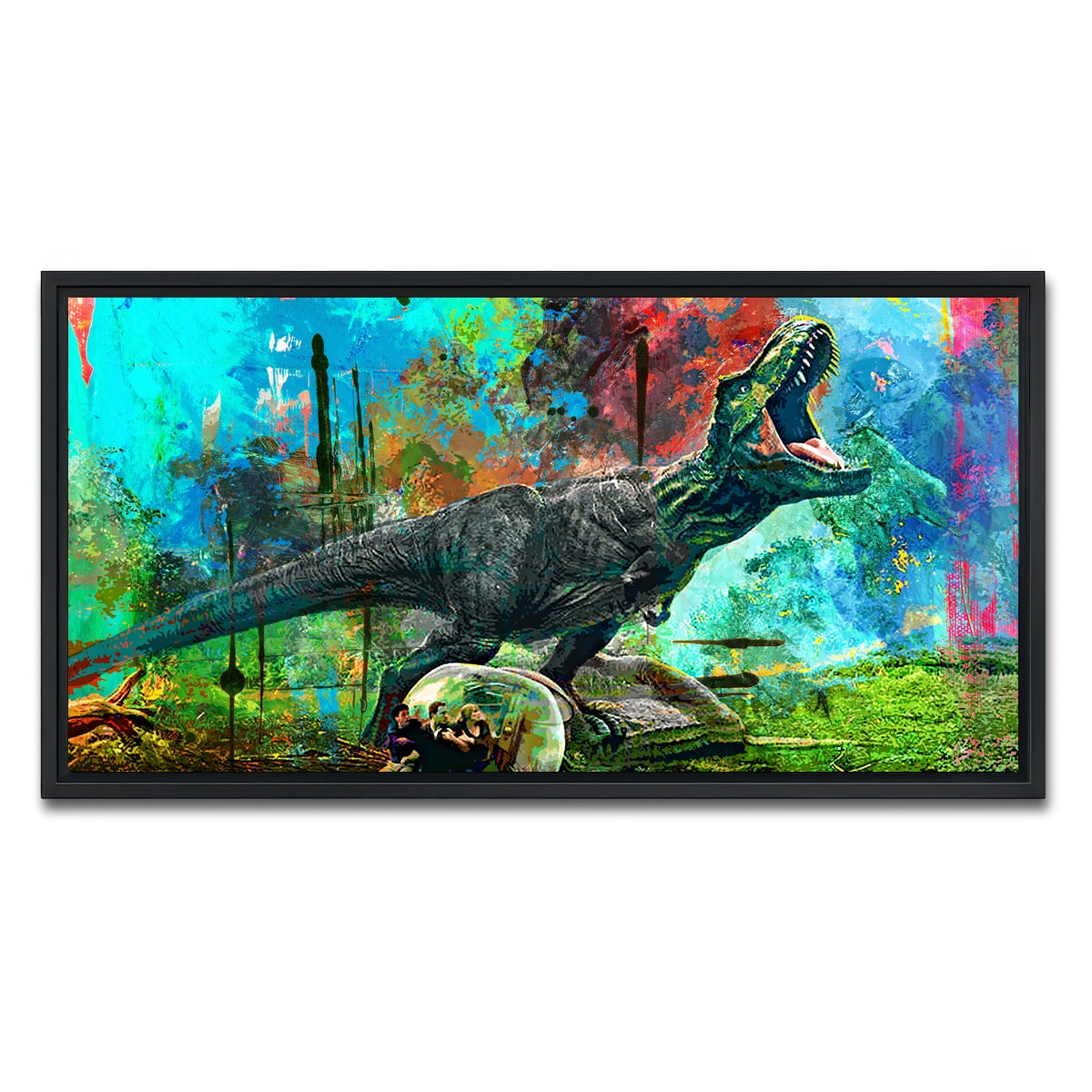 AUTO-MOCKUP WHITE | Jurassic World | 1 Piece | Black Framed Canvas | group=2x1