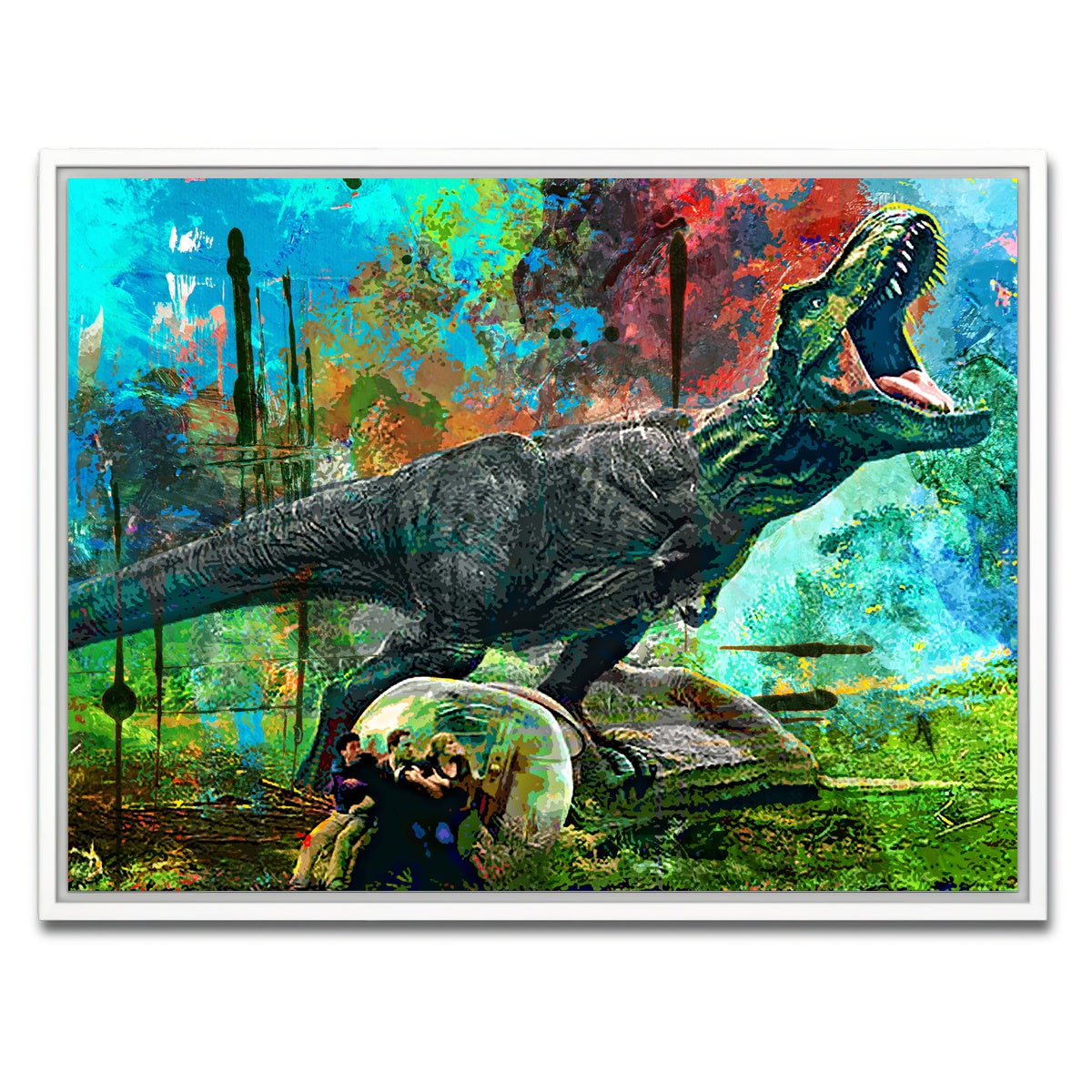 AUTO-MOCKUP WHITE | Jurassic World | 1 Piece | White Framed Canvas | group=4x3