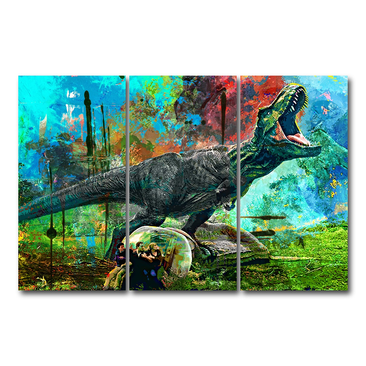 AUTO-MOCKUP WHITE | Jurassic World | 3 Piece | Gallery Wrap Canvas | group=12x24