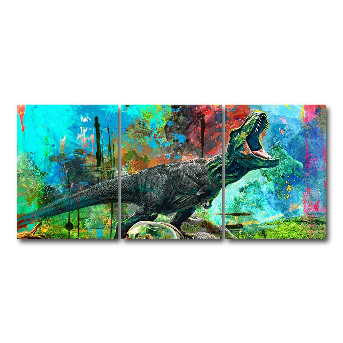 AUTO-MOCKUP WHITE | Jurassic World | 3 Piece | Gallery Wrap Canvas | group=18x24