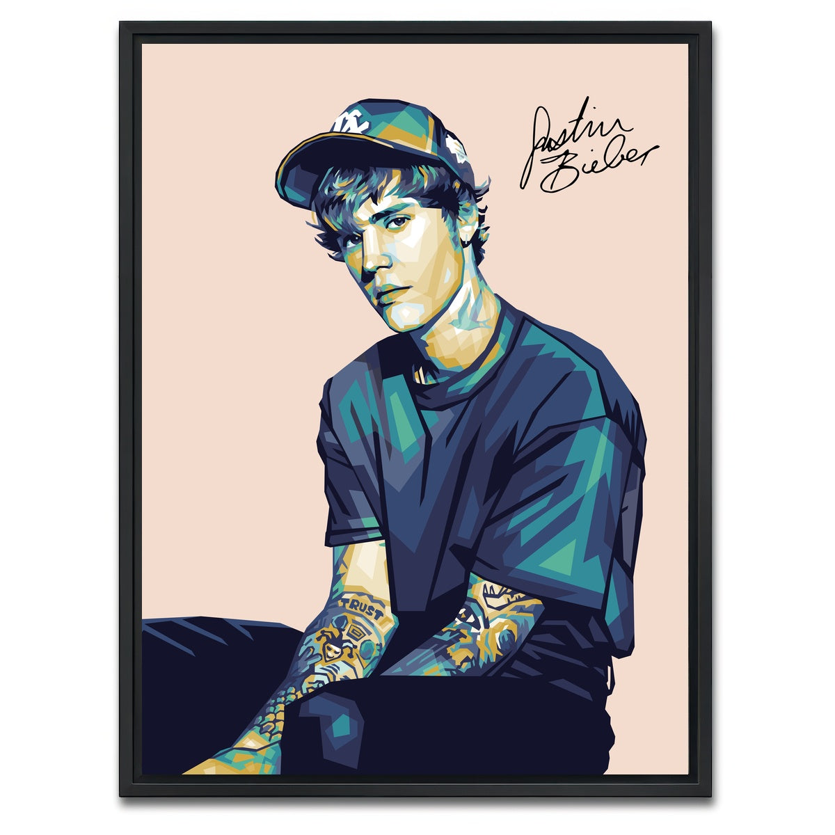 AUTO-MOCKUP WHITE | Just Justin | 1 Piece | Black Framed Canvas | group=3x4
