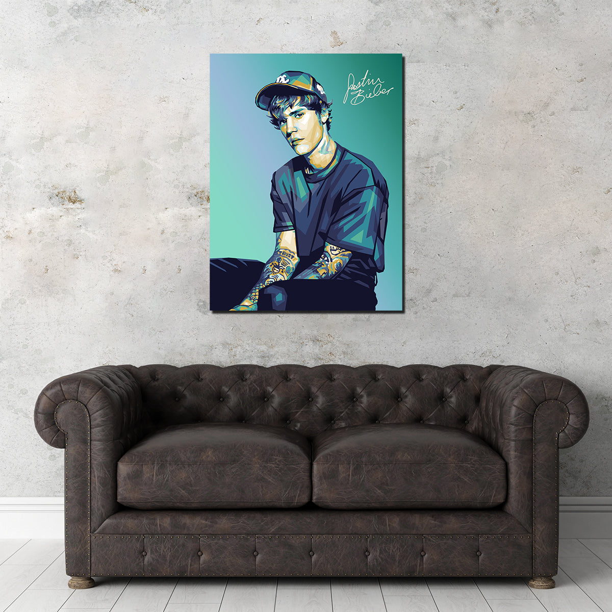 Justin Wearing A Cap Wall Art