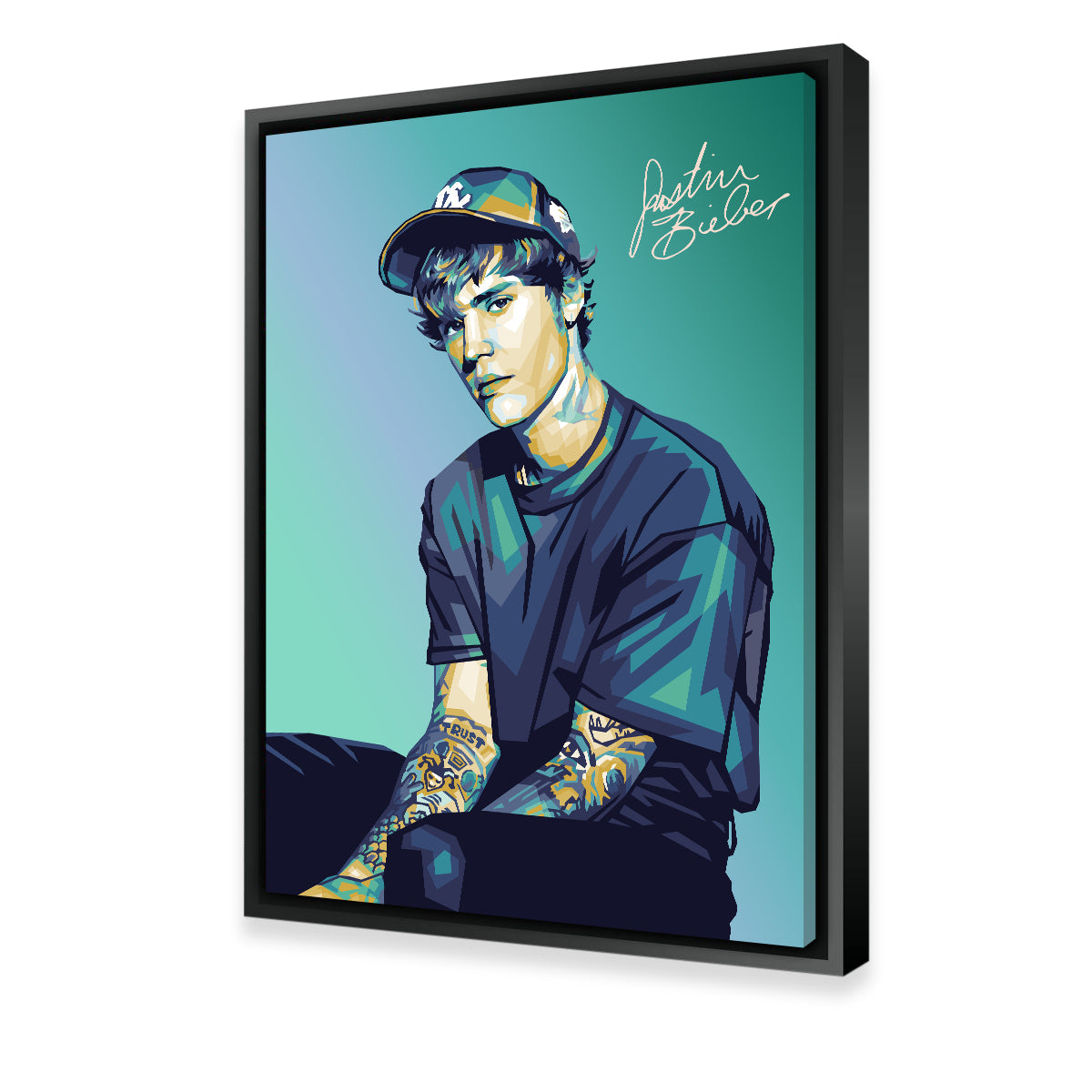 Justin Wearing A Cap Wall Art