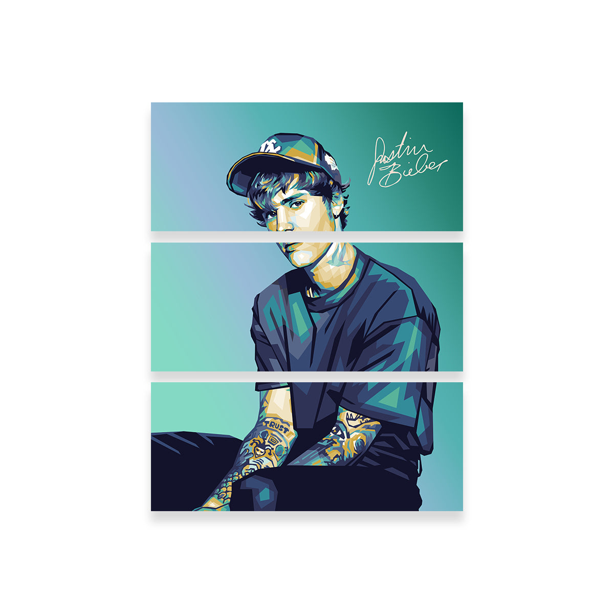 Justin Wearing A Cap Wall Art