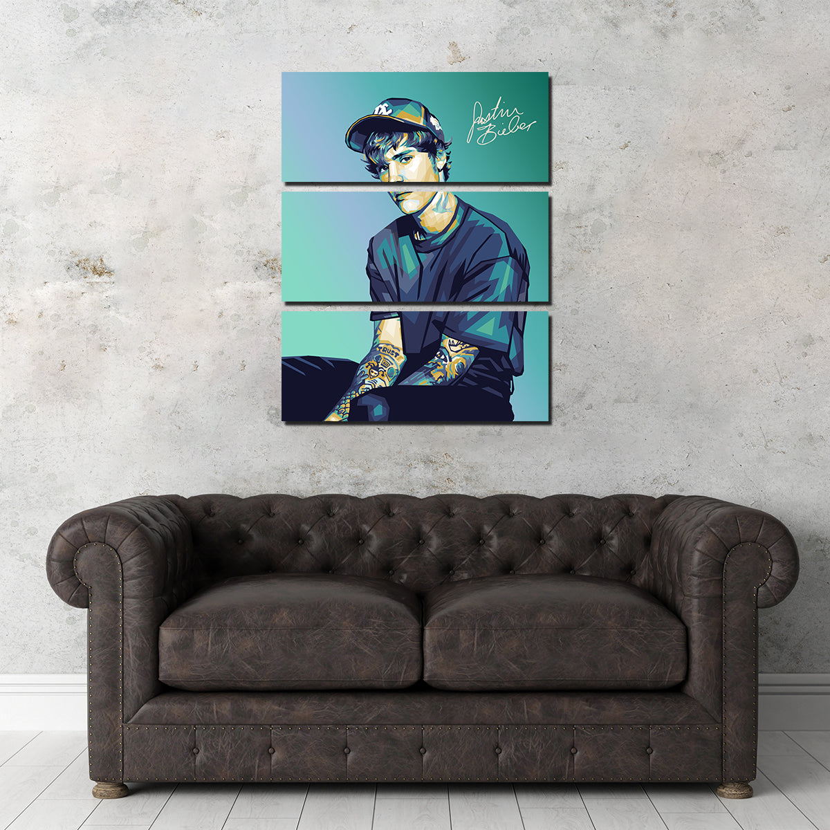 Justin Wearing A Cap Wall Art