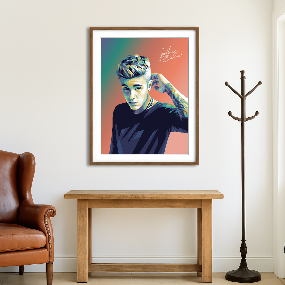 AUTO-MOCKUP ROOM | Justin Bieber Warm Hues Wall Art