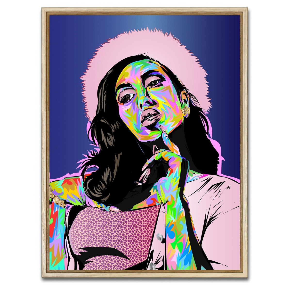 AUTO-MOCKUP WHITE | KALI Uchis | 1 Piece | Natural Framed Canvas | group=3x4