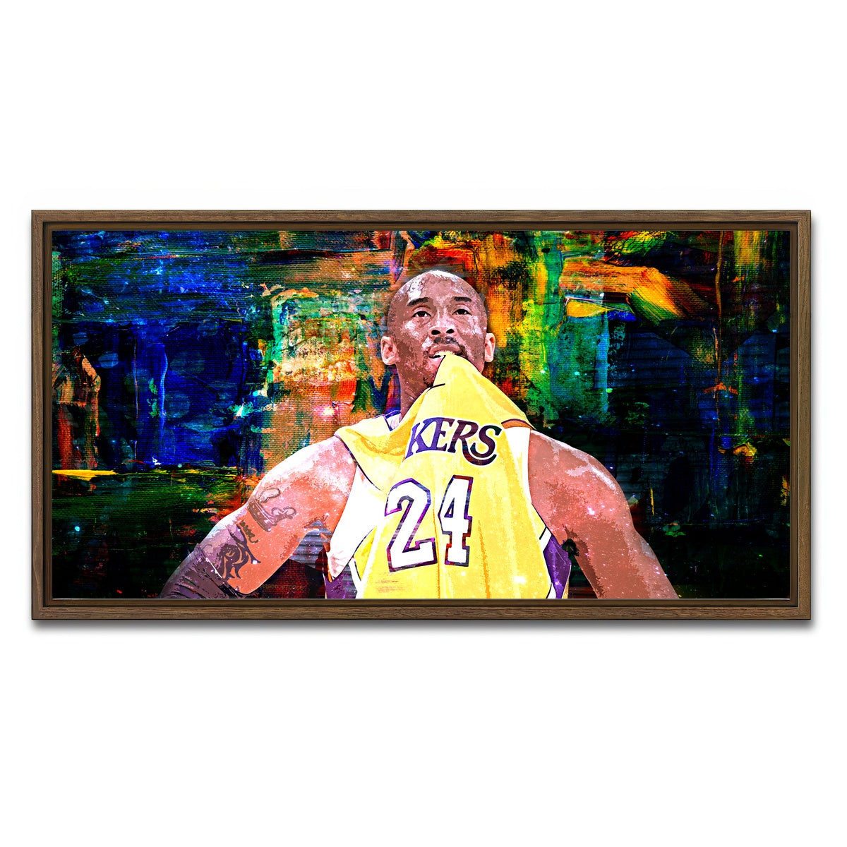 AUTO-MOCKUP WHITE | KB Jersey | 1 Piece | Walnut Framed Canvas | group=2x1