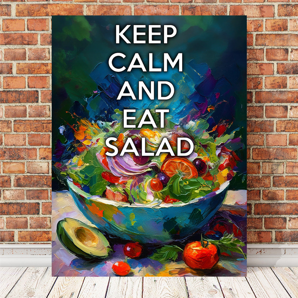 Keep Calm Eat Salad Wall Art