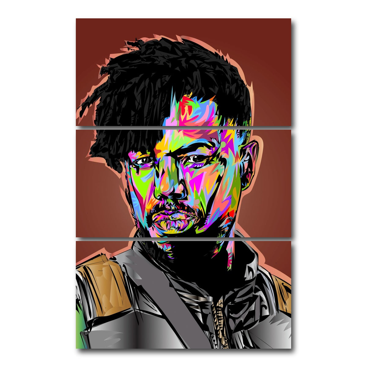 AUTO-MOCKUP WHITE | KILMONGER | 3 Piece | Gallery Wrap Canvas | group=12x24_stacked