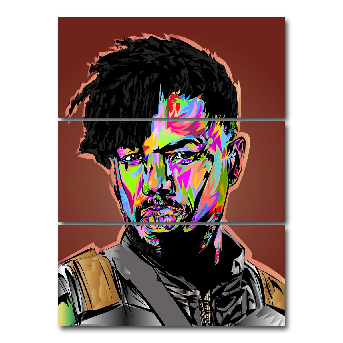 AUTO-MOCKUP WHITE | KILMONGER | 3 Piece | Gallery Wrap Canvas | group=8x18_stacked