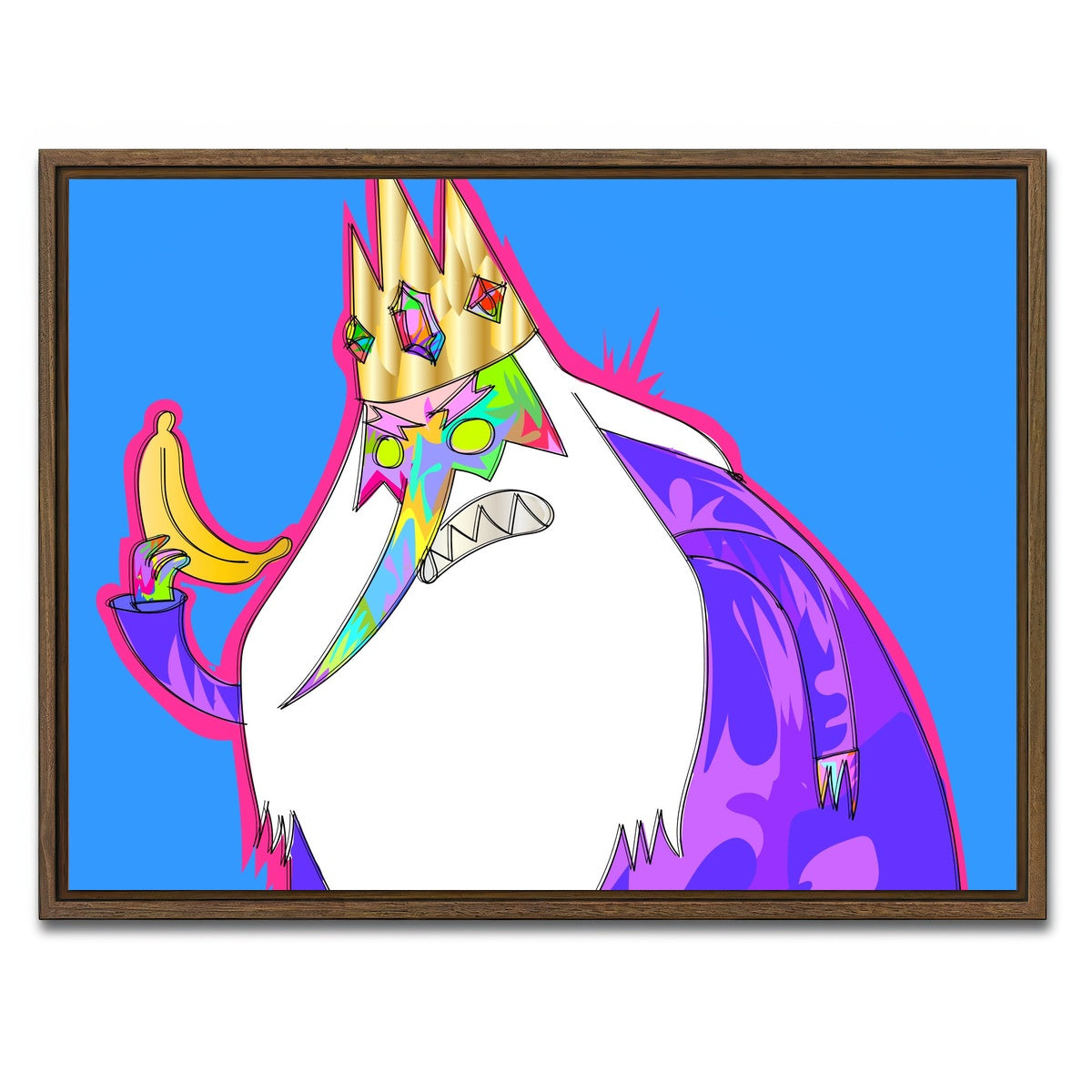 AUTO-MOCKUP WHITE | KING Banana | 1 Piece | Walnut Framed Canvas | group=4x3