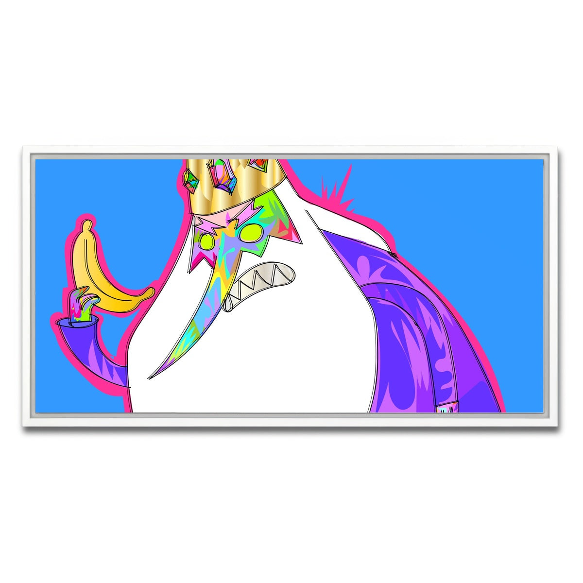 AUTO-MOCKUP WHITE | KING Banana | 1 Piece | White Framed Canvas | group=2x1