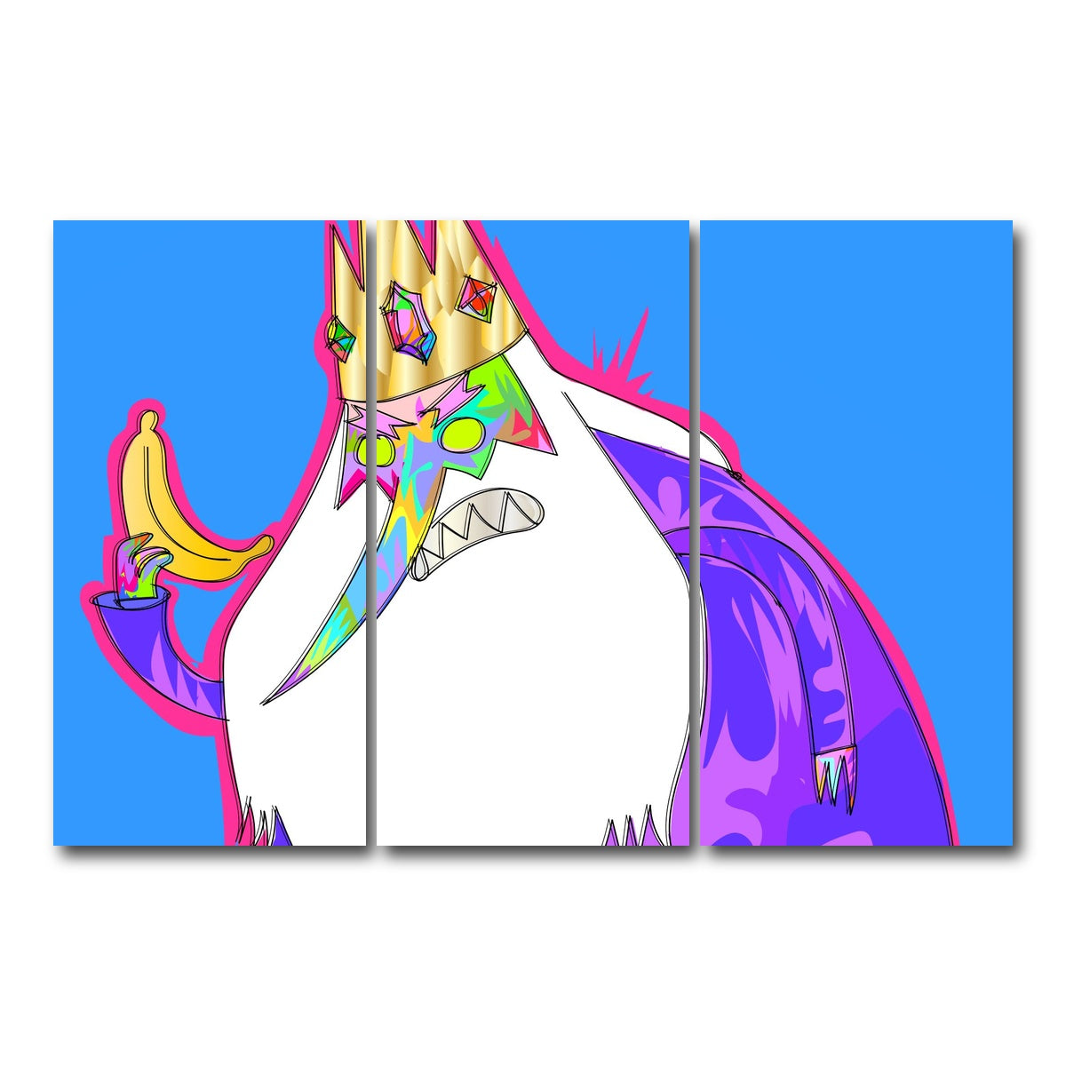 AUTO-MOCKUP WHITE | KING Banana | 3 Piece | Gallery Wrap Canvas | group=12x24