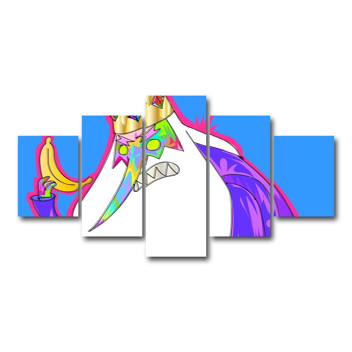 AUTO-MOCKUP WHITE | KING Banana | 5 Piece | Gallery Wrap Canvas | group=5_short
