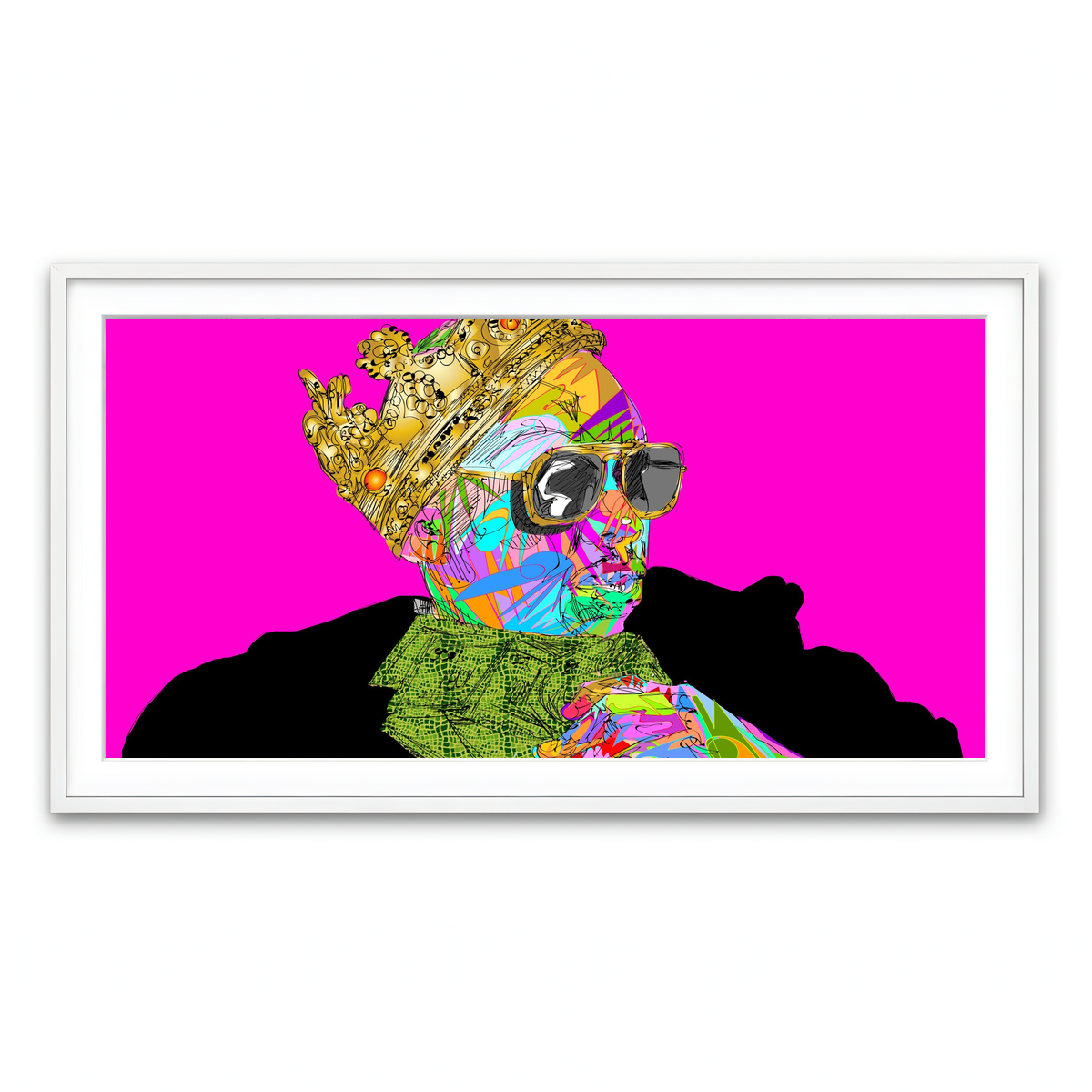 Framed Print 2x1 White