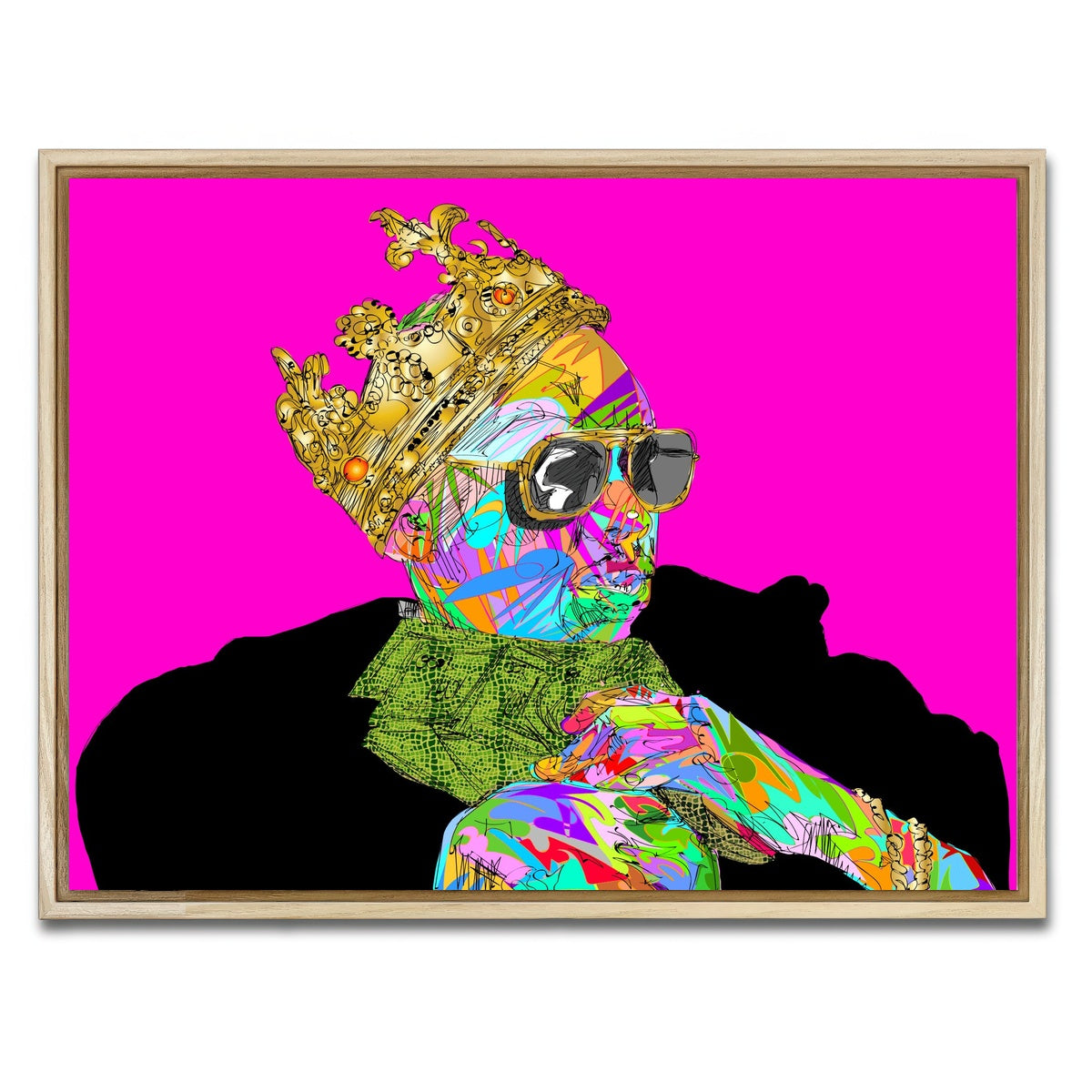 AUTO-MOCKUP WHITE | KING CHAPPELLE | 1 Piece | Natural Framed Canvas | group=4x3