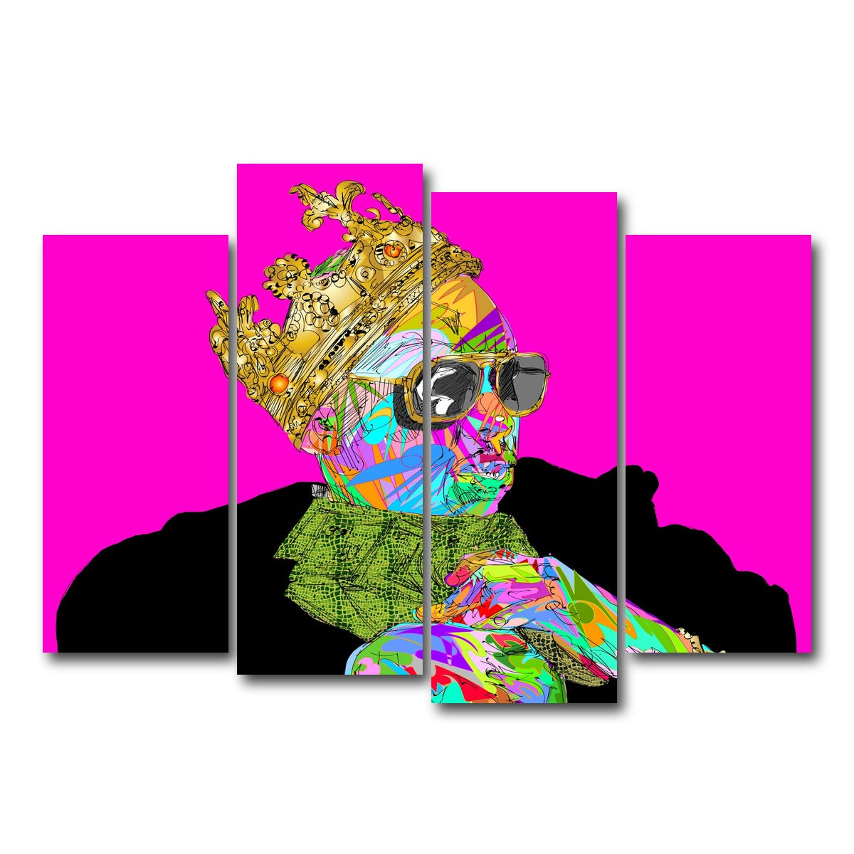 AUTO-MOCKUP WHITE | KING CHAPPELLE | 4 Piece | Gallery Wrap Canvas | group=4_normal