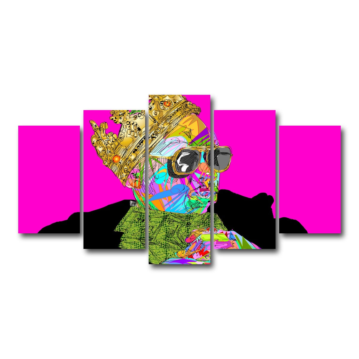 AUTO-MOCKUP WHITE | KING CHAPPELLE | 5 Piece | Gallery Wrap Canvas | group=5_normal