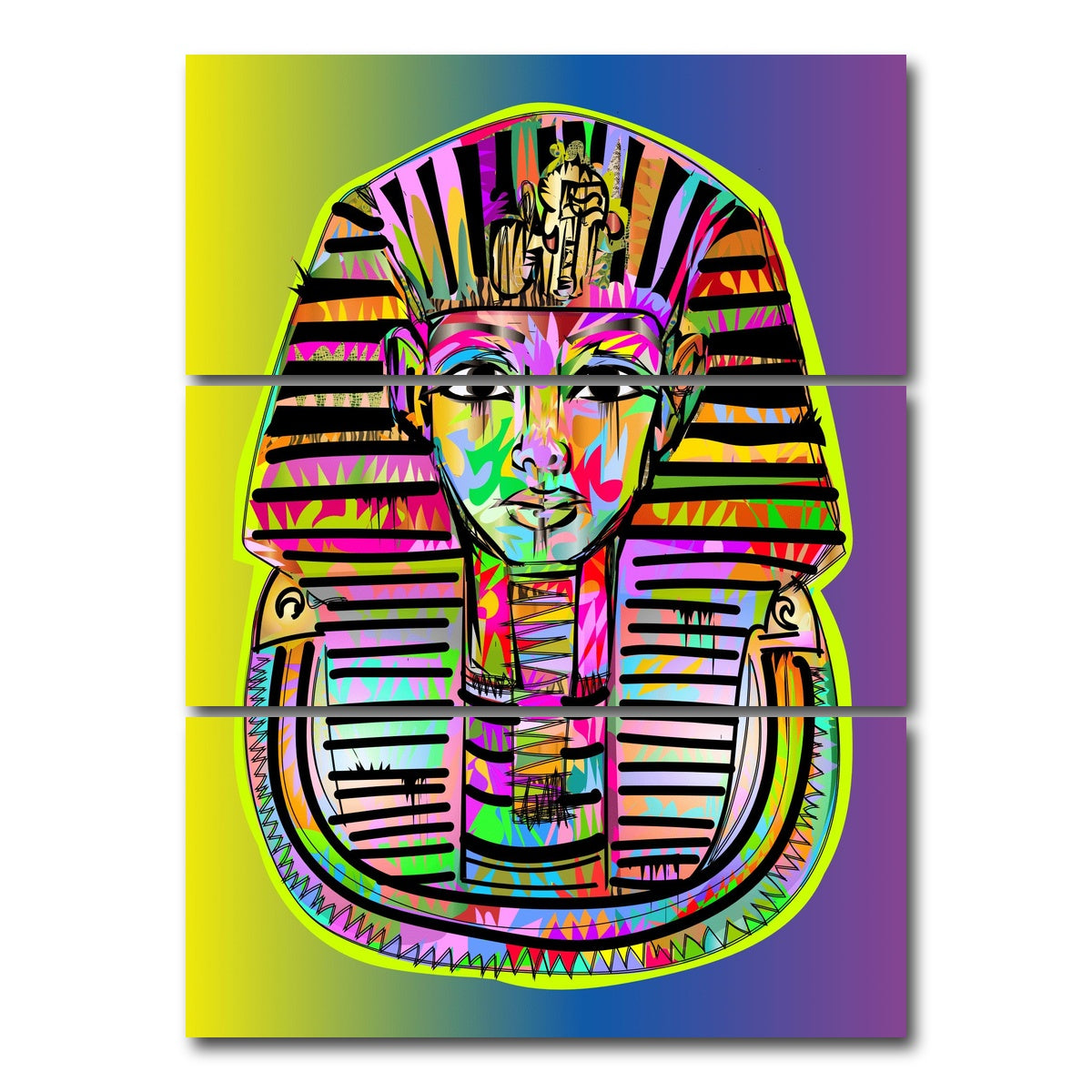 AUTO-MOCKUP WHITE | KING TUT GOLD | 3 Piece | Gallery Wrap Canvas | group=8x18_stacked