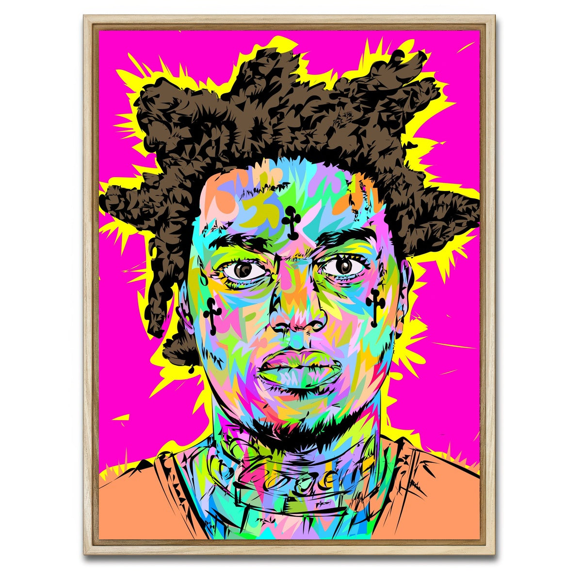 AUTO-MOCKUP WHITE | KODACK BLACK | 1 Piece | Natural Framed Canvas | group=3x4