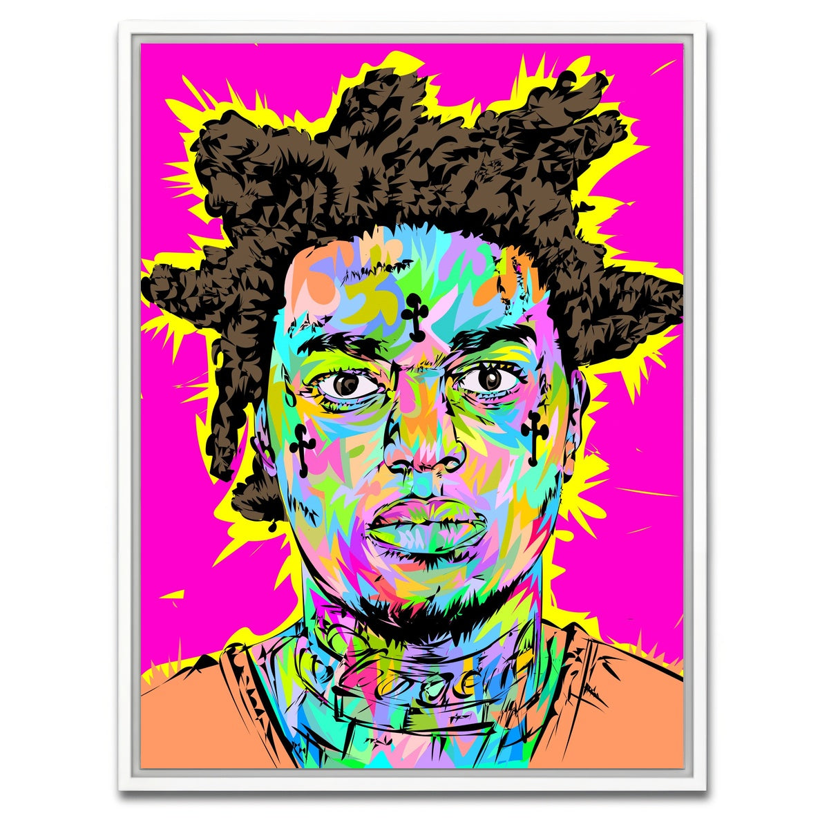 AUTO-MOCKUP WHITE | KODACK BLACK | 1 Piece | White Framed Canvas | group=3x4