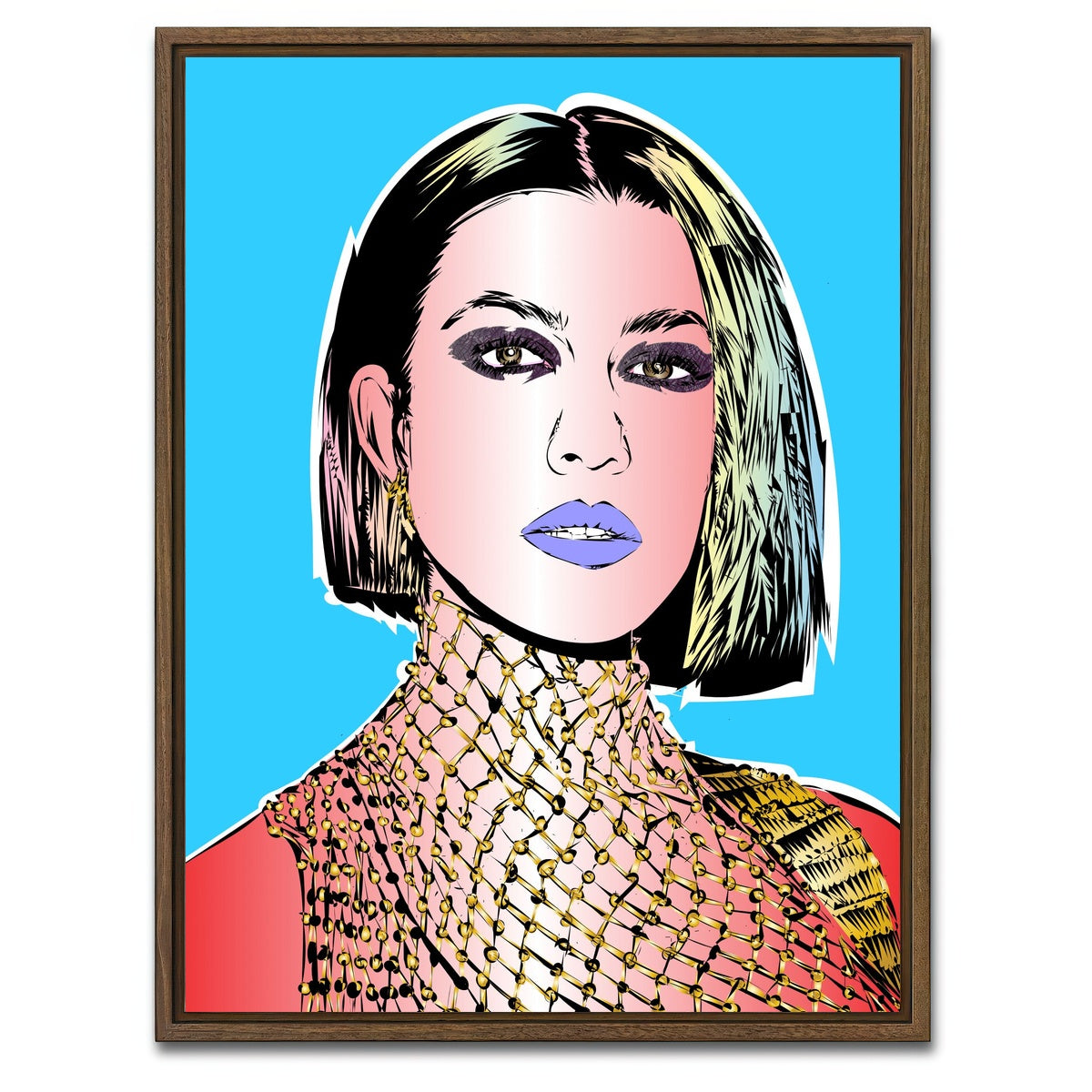 AUTO-MOCKUP WHITE | KOURTNEY | 1 Piece | Walnut Framed Canvas | group=3x4