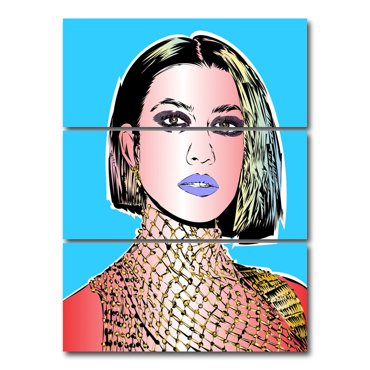 AUTO-MOCKUP WHITE | KOURTNEY | 3 Piece | Gallery Wrap Canvas | group=8x18_stacked