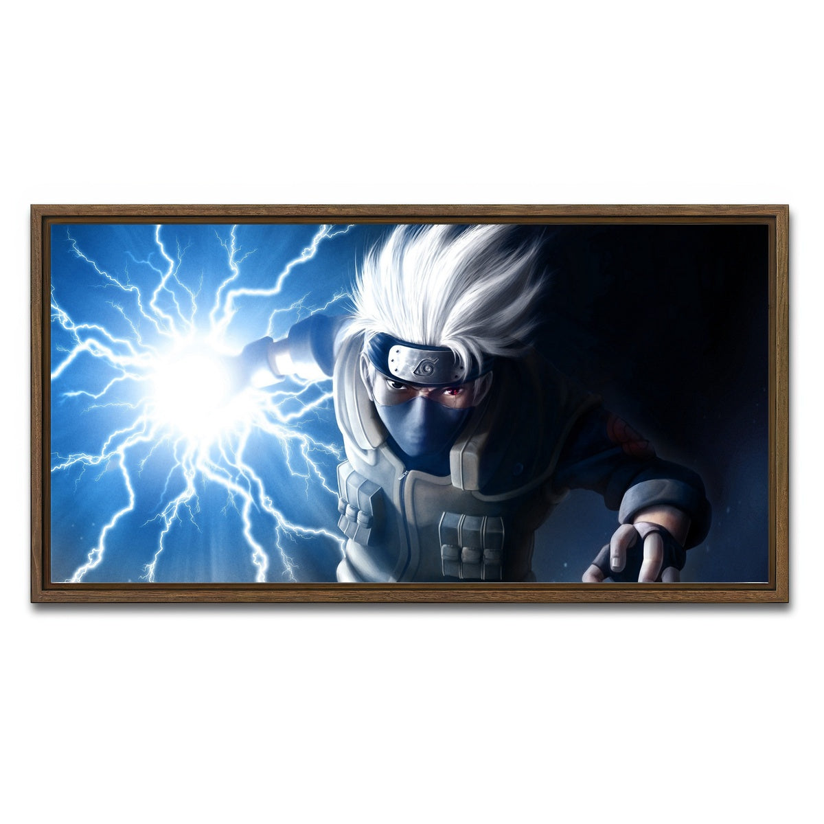 AUTO-MOCKUP WHITE | Kakashi | 1 Piece | Walnut Framed Canvas | group=2x1