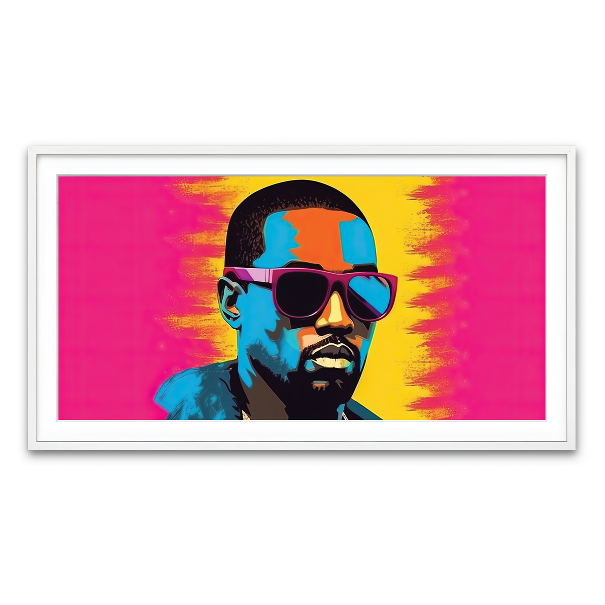 Framed Print 2x1 White