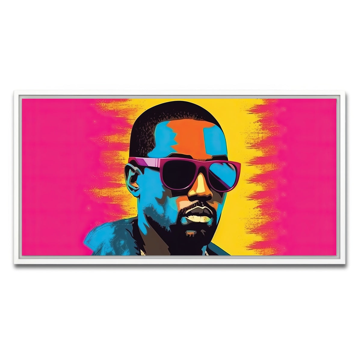 AUTO-MOCKUP WHITE | Kanye The Rebel | 1 Piece | White Framed Canvas | group=2x1