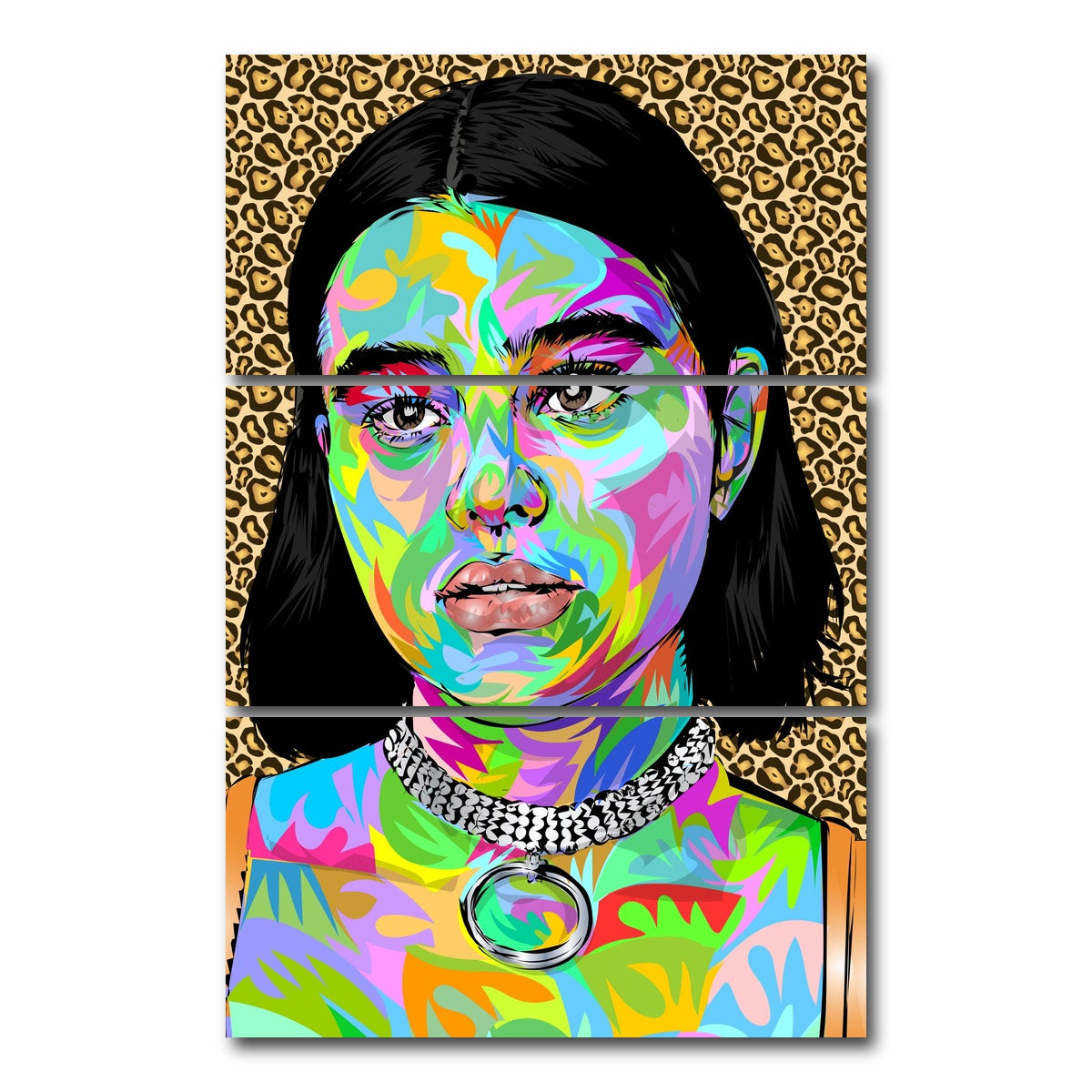 AUTO-MOCKUP WHITE | Kat Euphoria | 3 Piece | Gallery Wrap Canvas | group=12x24_stacked