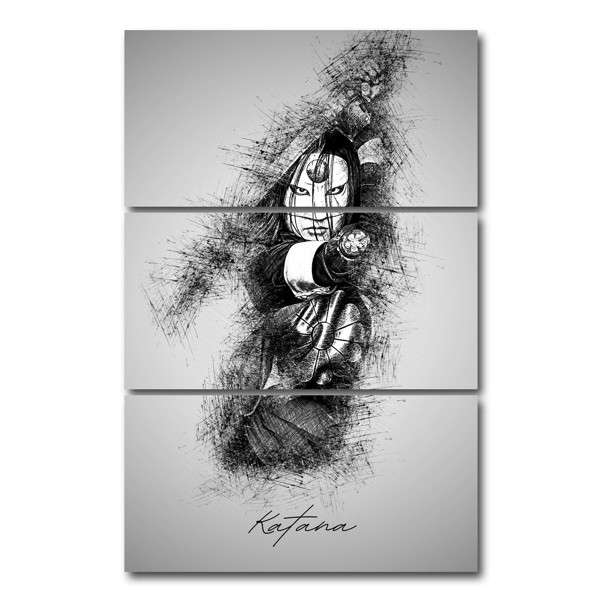 AUTO-MOCKUP WHITE | Katana | 3 Piece | Gallery Wrap Canvas | group=12x24_stacked