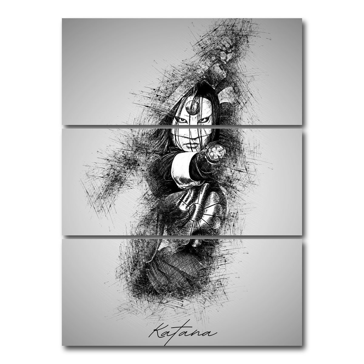 AUTO-MOCKUP WHITE | Katana | 3 Piece | Gallery Wrap Canvas | group=8x18_stacked