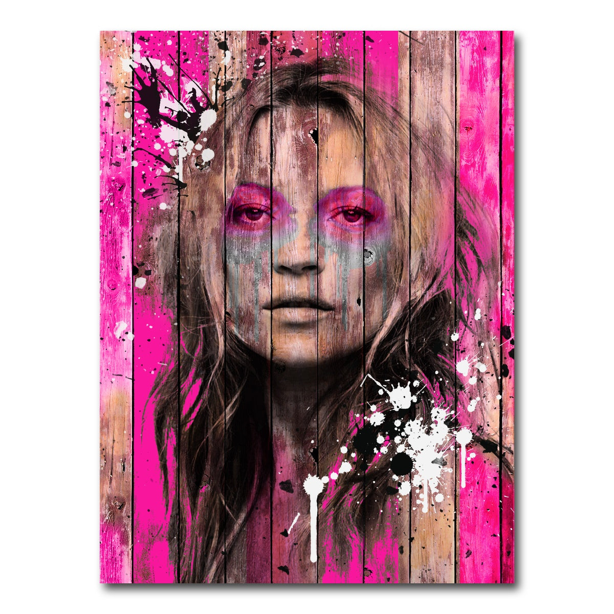 AUTO-MOCKUP WHITE | Kate Moss Wood | 1 Piece | Gallery Wrap Canvas | group=3x4