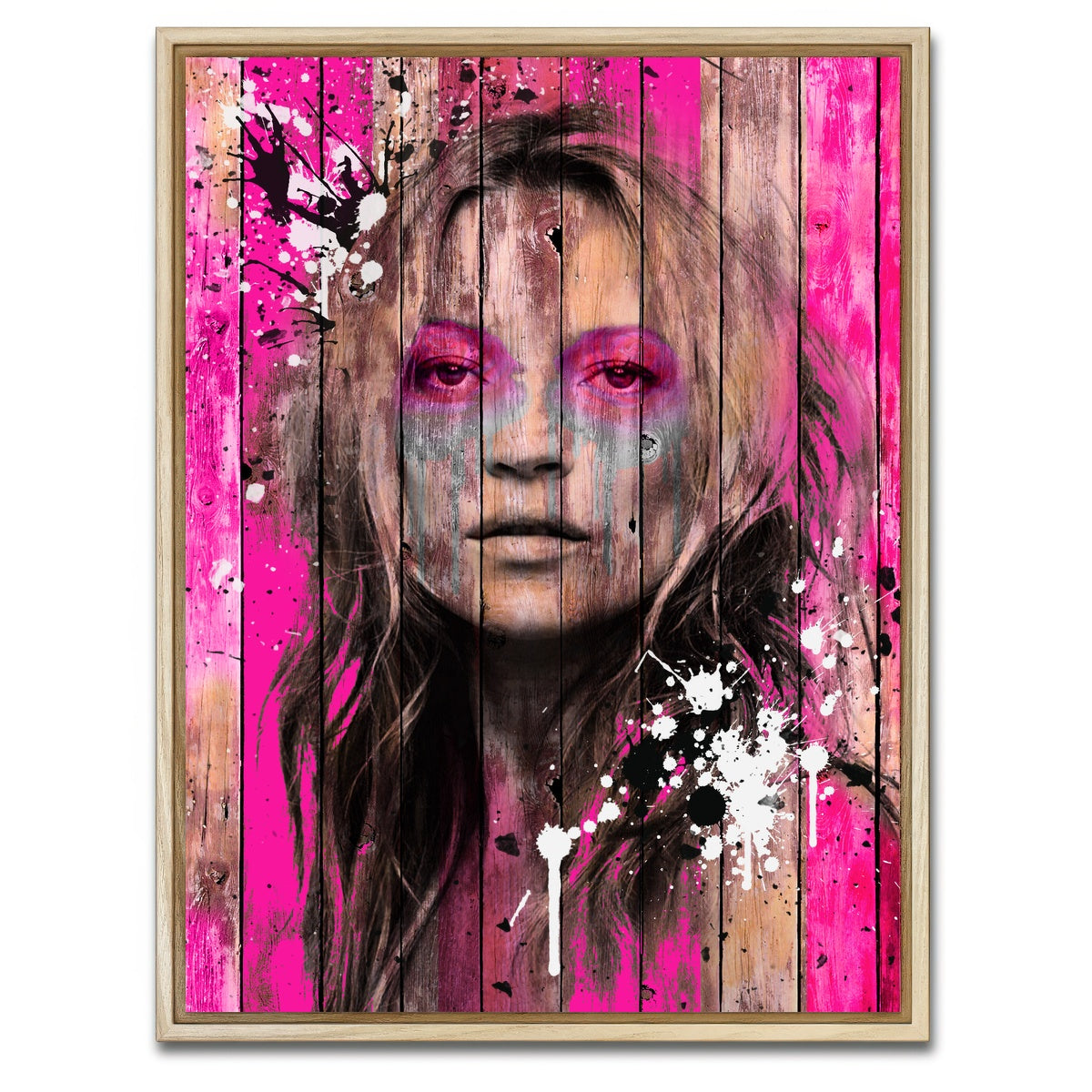 AUTO-MOCKUP WHITE | Kate Moss Wood | 1 Piece | Natural Framed Canvas | group=3x4
