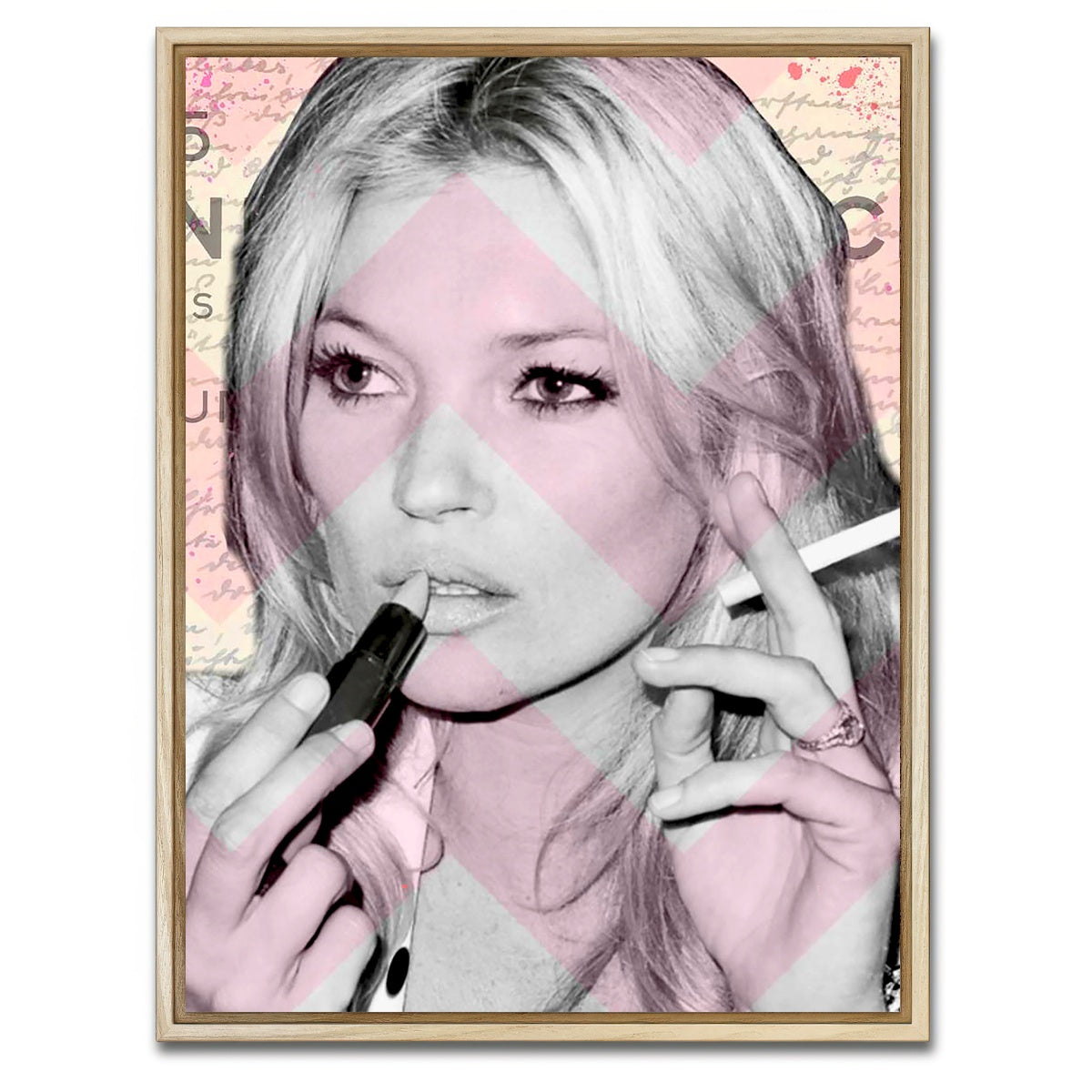 AUTO-MOCKUP WHITE | Kate Moss | 1 Piece | Natural Framed Canvas | group=3x4