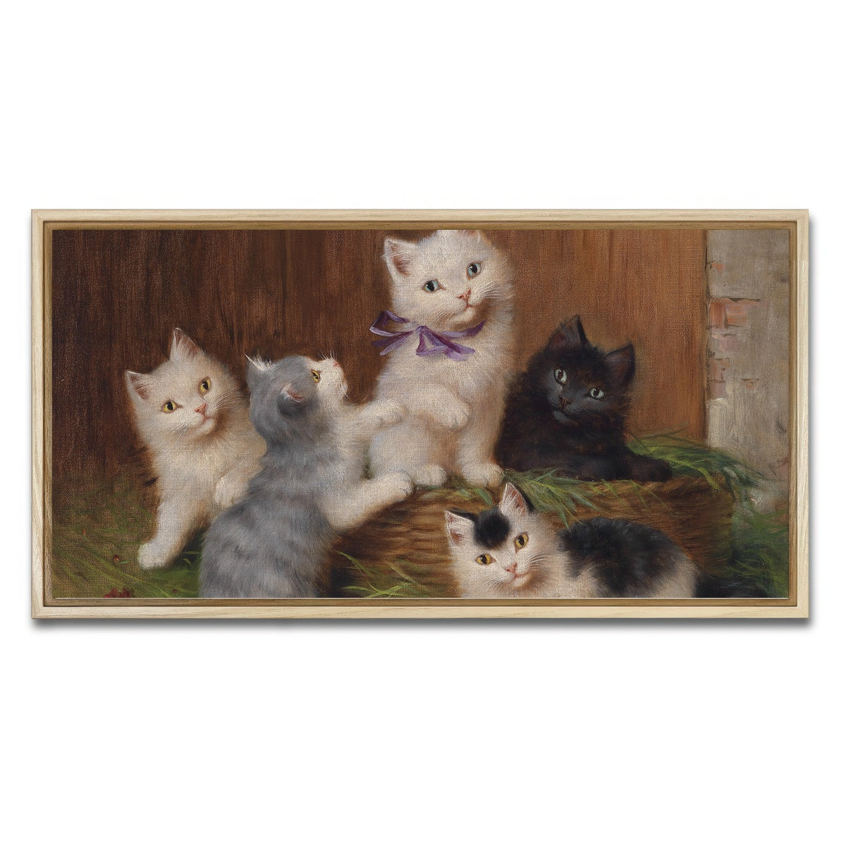 AUTO-MOCKUP WHITE | Katzenkinder | 1 Piece | Natural Framed Canvas | group=2x1