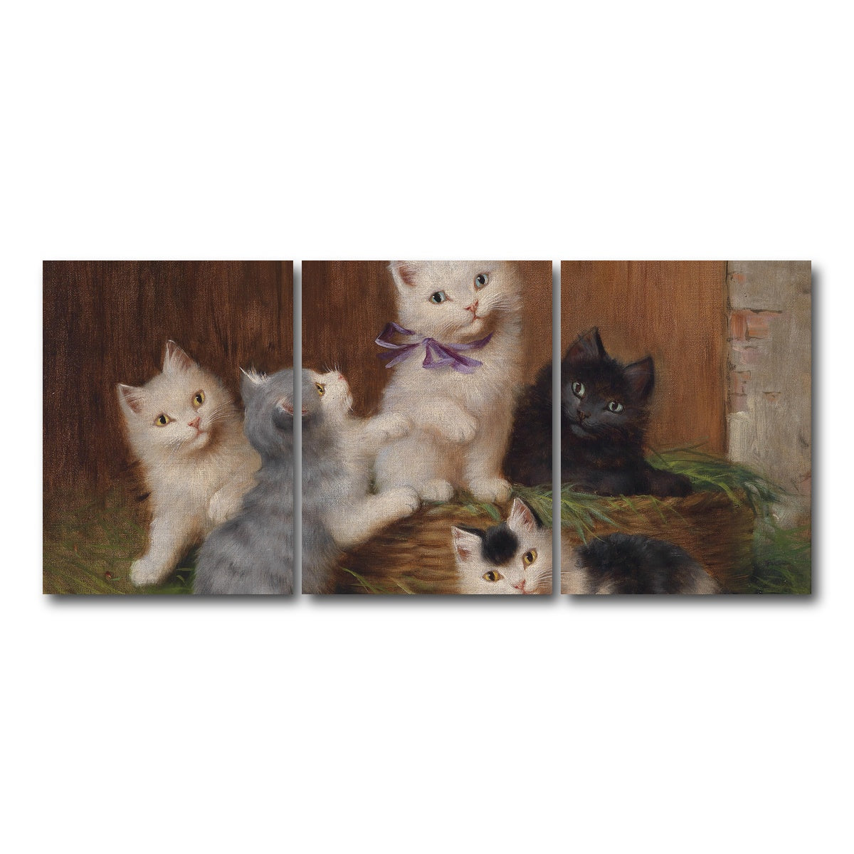 AUTO-MOCKUP WHITE | Katzenkinder | 3 Piece | Gallery Wrap Canvas | group=18x24