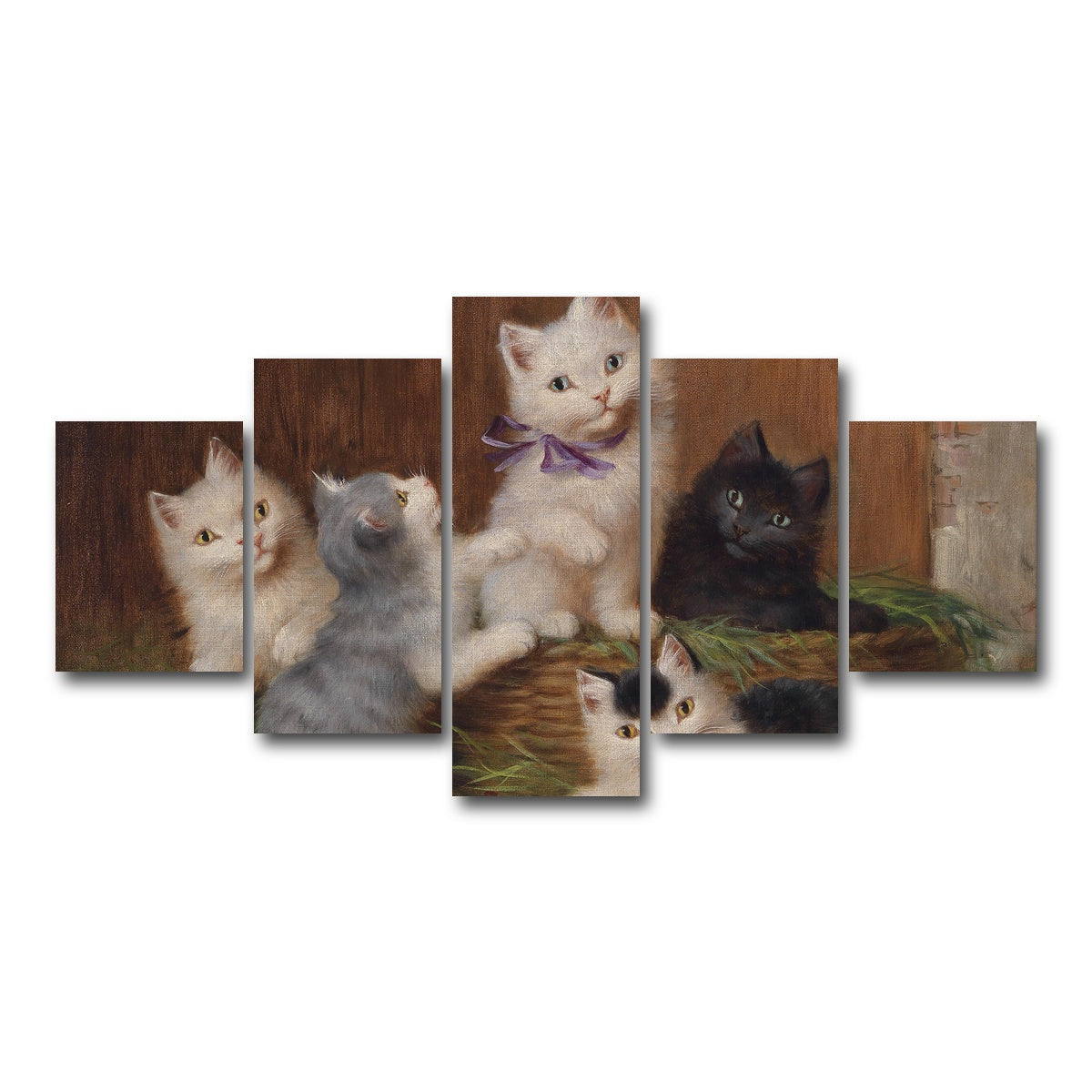 AUTO-MOCKUP WHITE | Katzenkinder | 5 Piece | Gallery Wrap Canvas | group=5_short