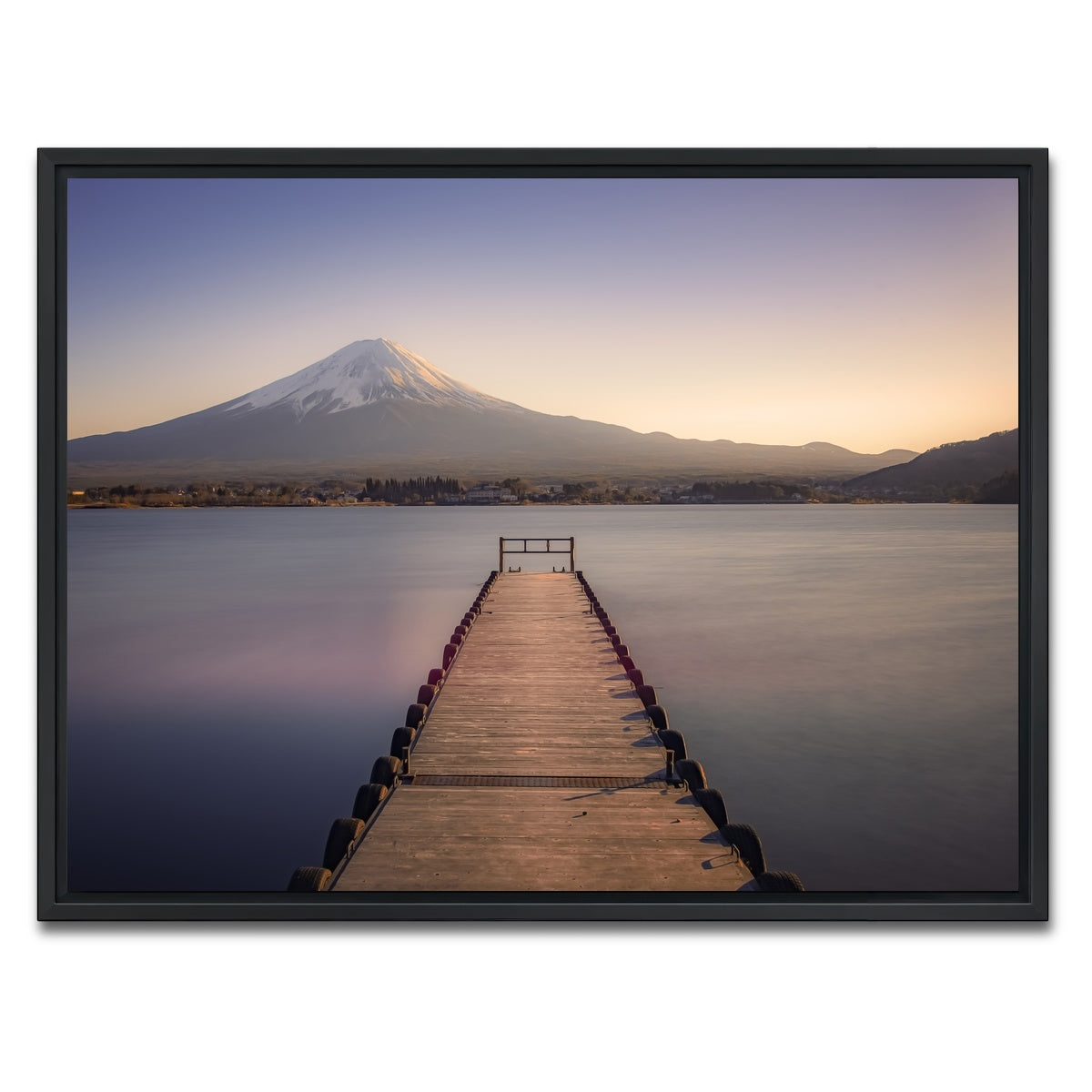 AUTO-MOCKUP WHITE | Kawaguchiko Lake | 1 Piece | Black Framed Canvas | group=4x3
