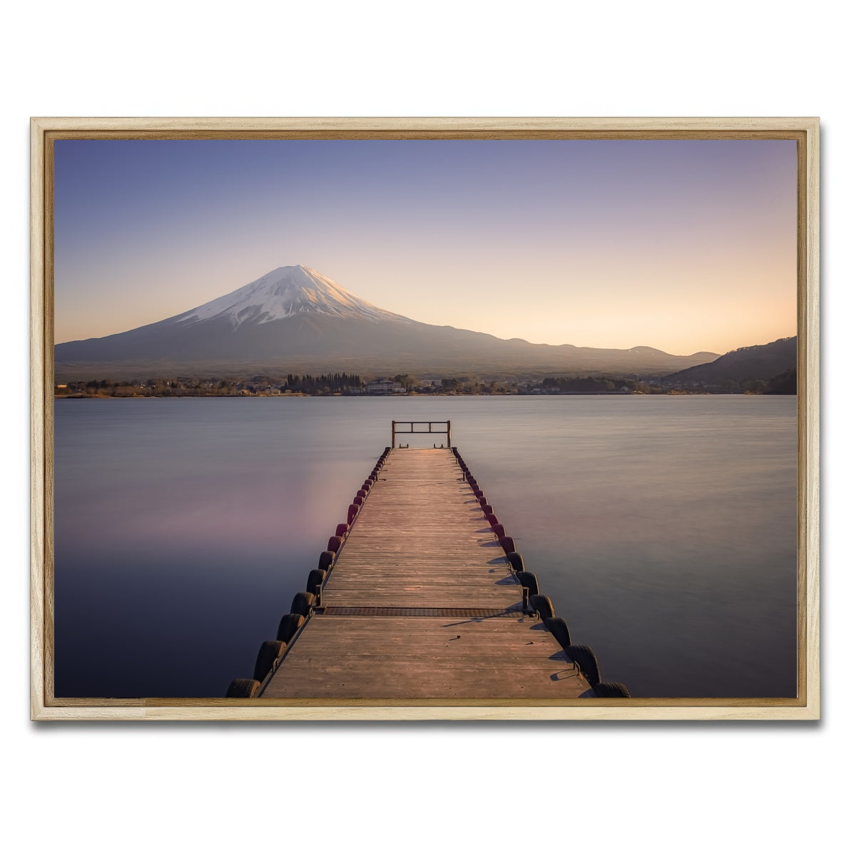 AUTO-MOCKUP WHITE | Kawaguchiko Lake | 1 Piece | Natural Framed Canvas | group=4x3