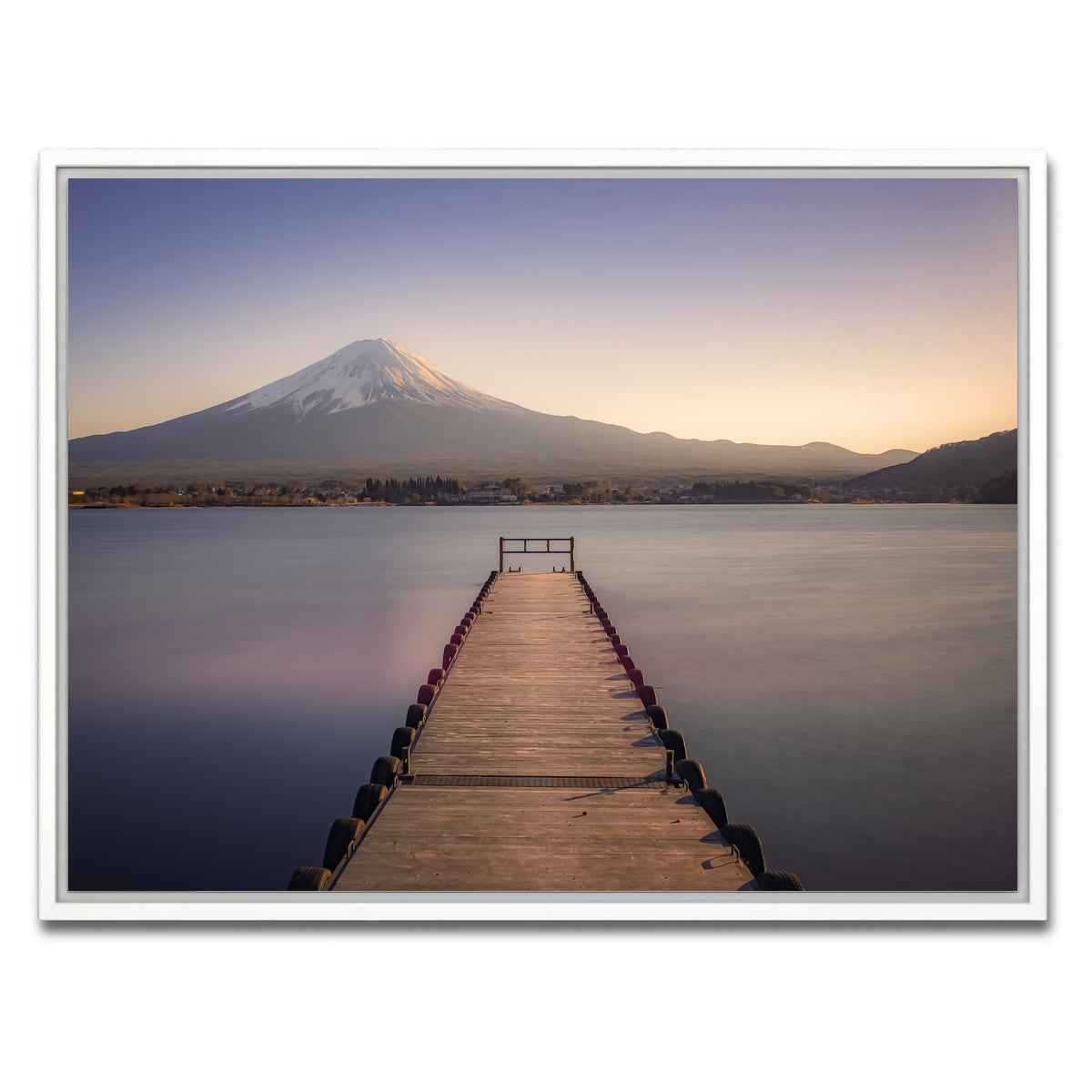 AUTO-MOCKUP WHITE | Kawaguchiko Lake | 1 Piece | White Framed Canvas | group=4x3