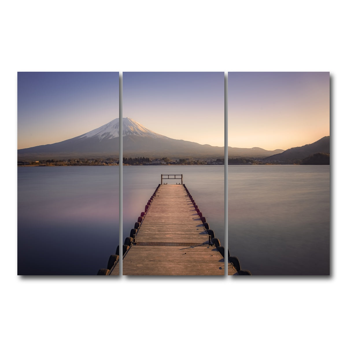 AUTO-MOCKUP WHITE | Kawaguchiko Lake | 3 Piece | Gallery Wrap Canvas | group=12x24
